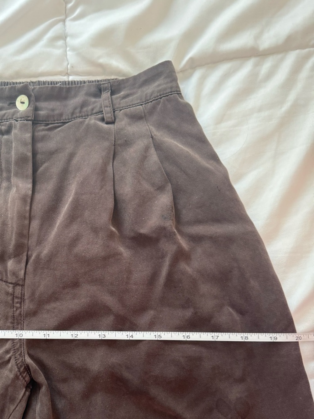 Donni Brown Twill Pleated Trouser Striped Track Pants - Picture 5 of 8